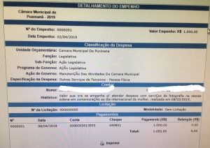 Dinheiro público: Câmara paga R$ 1 mil por sessão de fotos e presidente não acha caro