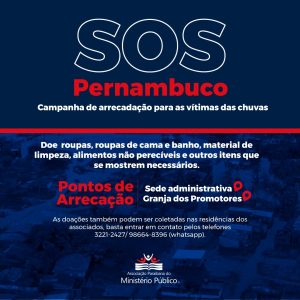 APMP arrecada donativos para as vítimas das enchentes em Pernambuco