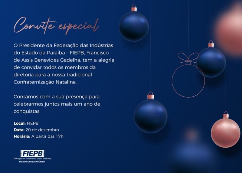 Em carta, industriais paraibanos pedem cancelamento de festa da Fiep